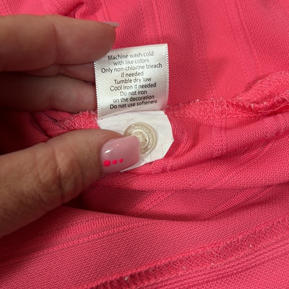 WALTER HAGEN Pink Men Polo Short Sleeve Three Button Collar Ribbed Design Large - Picture 6 of 6